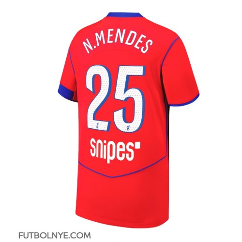 Camiseta Paris Saint-Germain Nuno Mendes #25 Tercera Equipación 2025-26 manga corta